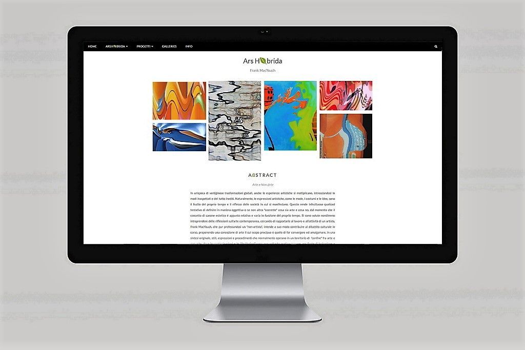 Ars Hybrida, realizzazione del sito e della home page